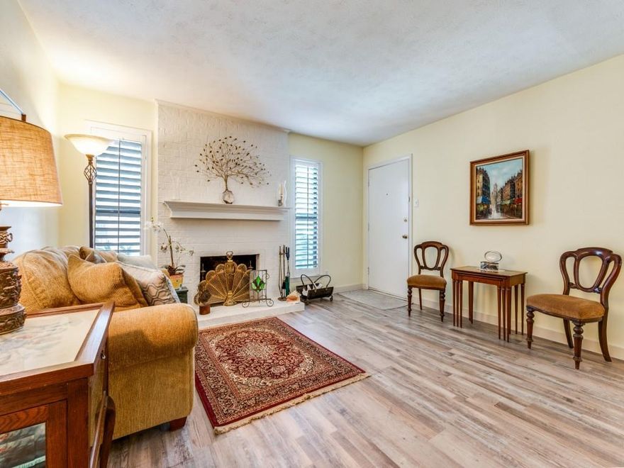 ***PRICE REDUCTION - MOTIVATED SELLER***ALL UTILITIES PAID***
Rare Opportunity in Prestigious Preston Hollow – Fully Updated 3-Bedroom Condo. Don’t miss this rare chance to own a beautifully updated 3-bedroom, 2-bathroom first-floor condo in one of North Dallas’ most desirable neighborhoods—Preston Hollow. Nestled in a quiet, tree-shaded community, this home offers both tranquility and convenience. This thoughtfully updated unit features: new kitchen countertops with full-length pull-out cabinet drawers, new sink, faucet, disposal, stove, and microwave. The living room includes a cozy wood-burning fireplace, plantation shutters, and storm windows. Enjoy ceiling fans in all bedrooms and in the kitchen. Brand-new flooring runs throughout the kitchen, living room, and both bathrooms, complemented by fresh paint throughout the unit. A full-size stackable washer and dryer (serviced July 2025) is also included. The third bedroom offers flexibility as a home office and has direct access to the pool—ideal for both work and relaxation. The HOA truly offers worry-free living, covering ALL utilities: internet, cable, electricity, gas, and water. It also includes exterior maintenance, building insurance, and even HVAC repair and replacement. The gated community features 24-hour secured access, an on-site management office, laundry facilities, and a fully fenced perimeter for peace of mind. This is North Dallas living at its best—schedule your private showing today!
