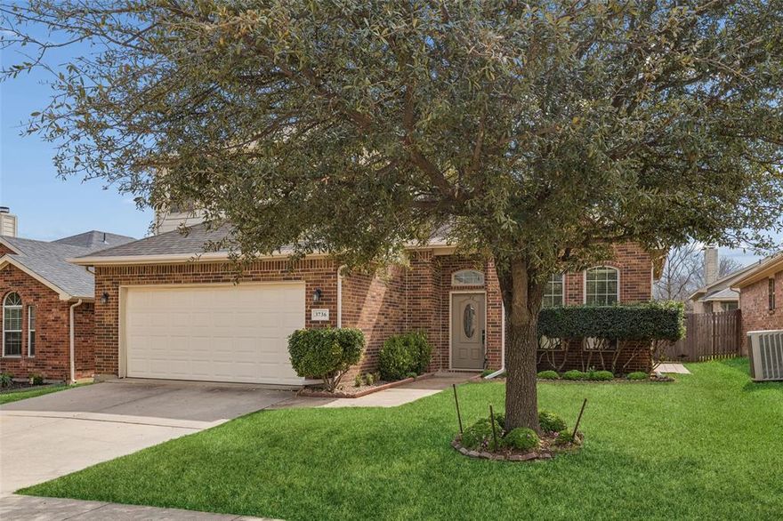 Gorgeous brick traditional home offering 3 bedrooms and 2.5 baths with a spacious, flexible layout designed for comfortable living. The inviting main living room showcases soaring cathedral ceilings, rich wood flooring, and a cozy fireplace that creates a warm focal point for gathering and relaxing. 
The eat-in kitchen is well-appointed with built-in stainless steel appliances, a breakfast bar with seating, and generous prep space, making it ideal for both everyday living and entertaining. The private primary suite is conveniently located on the main level and features an ensuite bath and walk-in closet. Upstairs, you’ll find spacious secondary bedrooms and a full bath, along with a large second living area and an enormous flex space that offers endless possibilities. This expansive area could easily be converted into an additional bedroom if desired, while the second living space is also large enough to accommodate a fifth bedroom, media room, home office, or hobby space. Freshly painted throughout, this move-in ready home also features newly installed epoxy flooring in the garage for a clean, polished finish. Outside, enjoy a private backyard with a covered patio, offering a comfortable space for relaxing or entertaining. Meticulously maintained and thoughtfully designed, this home offers both versatility and comfort, ready to welcome its next owner. 3D tour online.