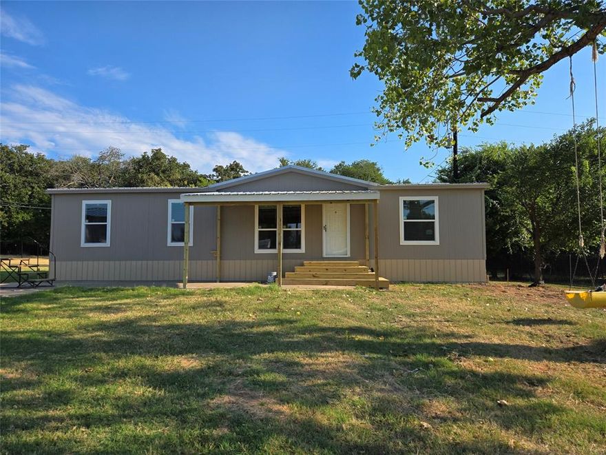 Discover this all new 3 bedroom 2 bathroom home tthat will be move in ready soon . This home has the upgrades as it offers two living areas,over head AC, Low E Thermopayne windows,Metal Roof, Covered Front Porch, tape and texture and ceiling fans.You will love this one, Nestled in this Growing lake community offering a fishing pier and water front public park with in walking distance,schedule an appointment today. All info contained with in to be verified by buyer or buyers agent.