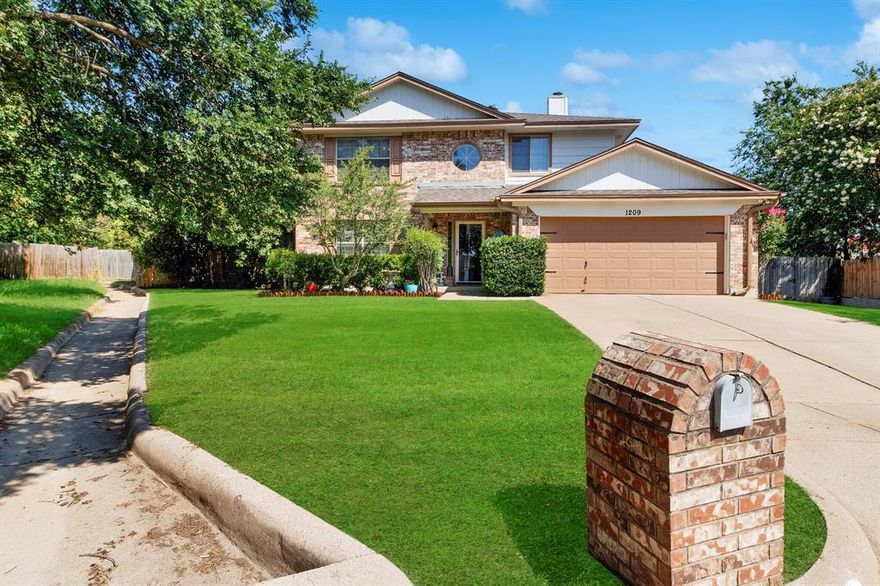 You'll be ready to call this one HOME! In Mansfield's exceptional & sought after ISD, this one owner well-maintained home is on a cul-de-sac & has a yard big enough for a pool, with lovely trees, two sheds, swing and a gorgeous covered deck that calls you outside. This lovely home's floor plan includes both formal living & dining room, plus an open concept kitchen, dining & family room with wood burning fireplace. So much has been done to update this home, making it ready for you to move right in. Updates include all three baths, painted kitchen cabinets, granite countertops, tiled backsplash, luxury vinyl flooring & carpet, fresh paint & new storm doors. HVAC, appliances, water heater & roof replaced within the recent past. Foundation work was completed recently & has a transferrable warranty. APPLIANCE BONUS! Kitchen refrigerator, washer, dryer & large freezer in the garage stay! Closing date preference: after July 31st. Sellers may also require a three to four week lease back.