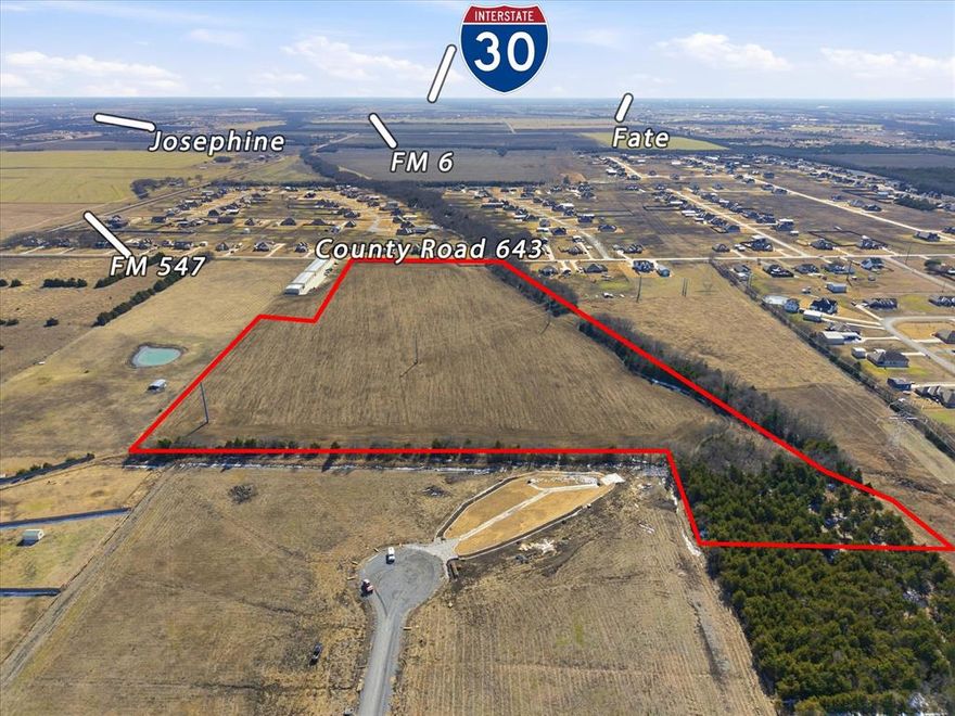 Pleased to offer the opportunity to acquire 25.71 acres of prime land in the rapidly expanding community of Nevada, TX. The property is located outside the city limits and ETJ of Nevada, allowing for greater flexibility in future development.

Situated approximately half a mile from Community ISD schools (Community–Farmersville ISD), the site presents a strategic opportunity for single-family residential development, including the potential for one-acre lots. In addition, the property offers significant upside for a variety of commercial uses, including self-storage, office, and retail development.

The property is conveniently located just off FM 547 with close proximity to major thoroughfares such as State Highway 78, Highway 380, and FM 6, providing strong regional access.

The site is outside all flood zones, carries no known restrictions, and includes a utilities easement, offering flexibility for future development.