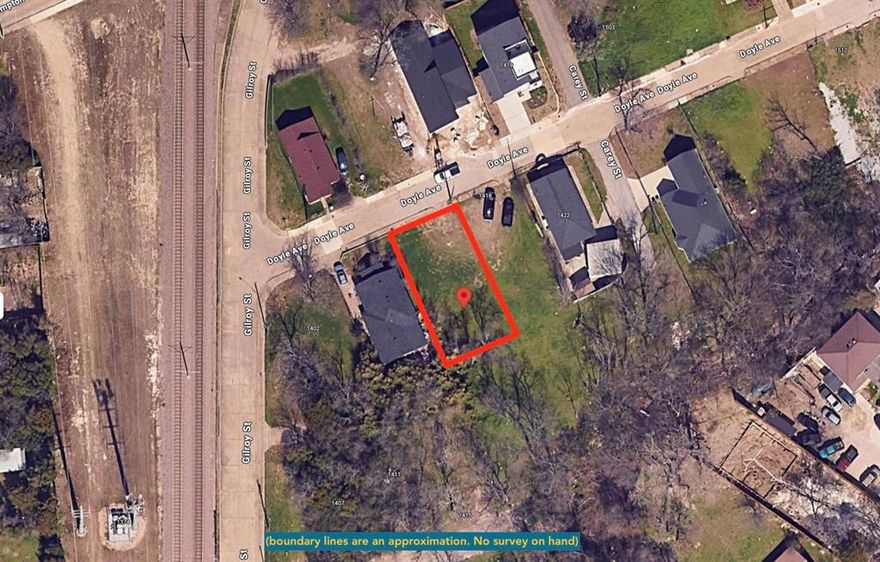 Residential lot for sale. Be a part of the action in one of the fastest growing areas in the heart of Dallas! No survey available.