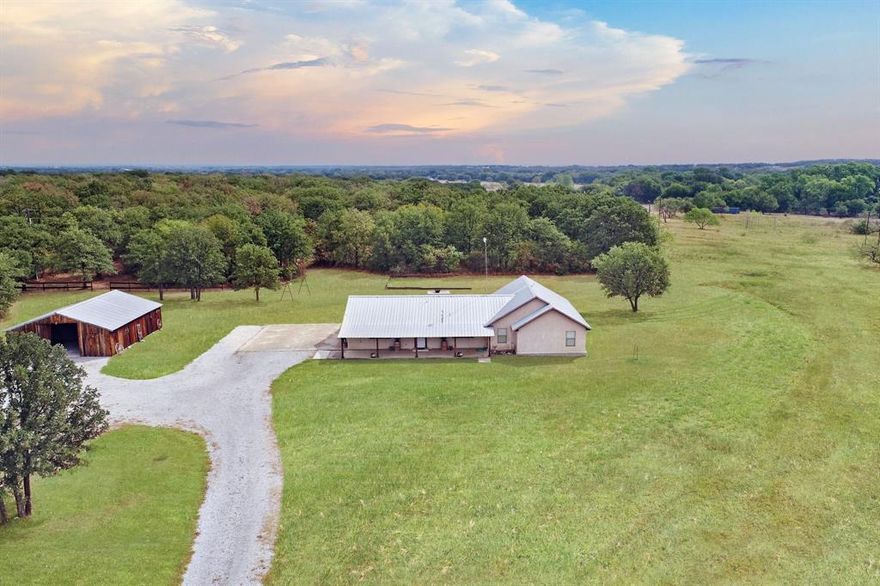 MOTIVATED SELLERS!!! A Peaceful Slice of Country Living with Endless Possibilities! Welcome to your own piece of paradise! This spacious 4-bedroom, 2-bathroom home features an office and a flexible storage room that can easily serve as a second office or hobby space. The open kitchen and dining area are ideal for entertaining large groups and creating unforgettable memories.
Step outside to enjoy the ultimate outdoor retreat—perfect for grilling, relaxing, and cooling off in the pool. The impressive 30x40 workshop is fully equipped with electricity, making it ideal for projects, storage, or your favorite hobbies.
Need space for animals? A multi-use outbuilding can be converted into a barn for horses, goats, or other livestock, and the entire property is fenced with durable barbed wire for added security. Bonus: RV hookups are already in place—perfect for guests or extra income opportunities.
All of this is just 45 minutes from Fort Worth and 25 minutes from Decatur, offering both tranquility and convenience. Don’t miss your chance to enjoy the country lifestyle with modern comforts!