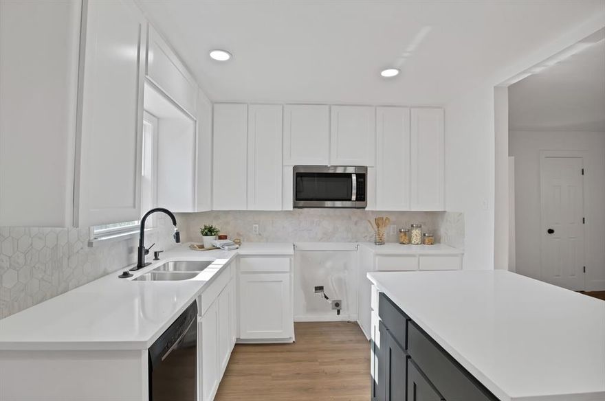 7K towards closing costs. This beautifully renovated 4bedroom, 2bath home is move-in ready and full of updates. Step inside to find fresh interior and exterior paint, modern finishes, and an inviting open layout. The spacious kitchen features a large island that is removable if you prefer, stylish cabinetry, and plenty of counter space—perfect for entertaining and family gatherings. Both bathrooms have been tastefully remodeled, and the bedrooms offer comfort and natural light throughout. Located in the highly regarded HEB ISD, home to the Raiders of L.D. Bell High School. Come make this your home today!