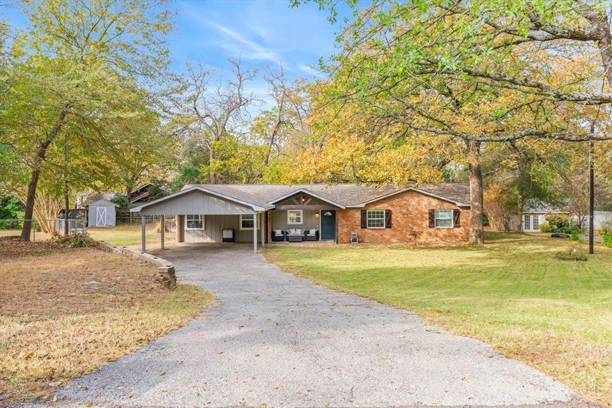 Motivated sellers! Don't miss this opportunity in Hideaway.  This spacious, trending current home with all the ammenities this community is known for!  This split bedroom design offers a hearth room adjacent to the kitchen for dining with the wood burning fireplace, large spacious living room and primary suite on south end of the home and 3 bedrooms, 2 baths on the other end brings the family together in the center with warm colors and accents.  The recent improvements include HVAC has been replaced, windows replaced, electric water heater replaced, fixtures replaced, recessed lighting, added insulation in attic, back porch roof has been replaced and updated to match the front elevation.  The roof is approximately 4 years old. All situated on a large almost half acre private lot that is level and fenced backyard plus open side yard.