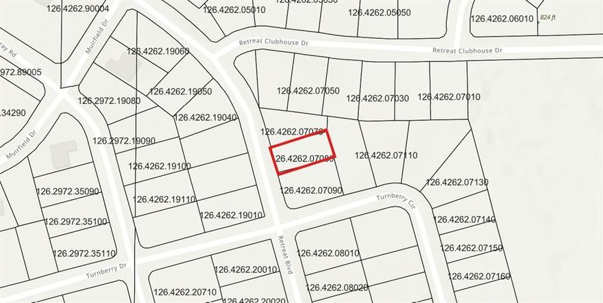 Build your custom dream home in the highly sought after golf course community of The Retreat. The exclusive, gated community features an 18-hole golf course, community pools, clubhouse, tennis courts, playgrounds, and walking trails. The 0.24 acre lot is cleared, flat, and ready for you to bring your dream home ideas to reality. HOA includes country club membership which will convey with the lot.