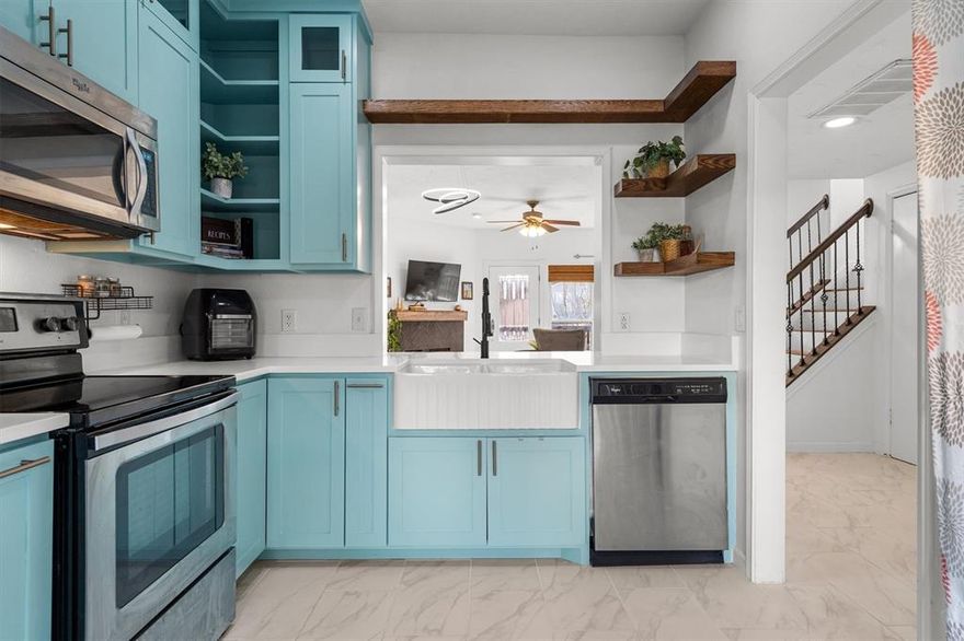 Welcome home to this beautifully remodeled corner unit townhome in the heart of Irving. This adorable 2 bedroom, 2.5 bath residence has been thoughtfully updated by the current owner and offers a rare blend of style, comfort, and privacy. As a corner unit, it enjoys abundant natural light and a quieter, more private setting than most. The open living spaces flow seamlessly to a covered back deck overlooking the canal, creating the perfect spot for morning coffee or evening unwinding with a view. Both bedrooms are generously sized ensuite retreats, each featuring large, updated bathrooms and spacious closets. With its turnkey condition, serene outdoor space, and prime location, this townhome is a standout opportunity for low-maintenance living with a view.