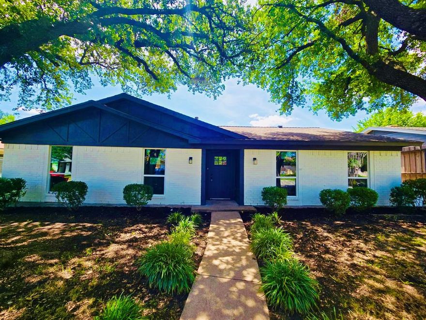 This beautifully updated 3-bedroom, 2-bathroom home in Garland, TX, is the perfect blend of modern style and everyday comfort. Recently renovated, it features brand-new LVP flooring, fresh carpeting, and all-new windows and doors for enhanced curb appeal and energy efficiency. The kitchen and bathrooms have been fully remodeled with new white quartz countertops, brand-new cabinets, updated faucets, and modern light fixtures. The kitchen also includes new stainless steel appliances and plenty of storage space, making it a functional and stylish centerpiece for the home. Both bathrooms offer contemporary finishes and thoughtfully designed layouts, including floor-to-ceiling tile work and fresh hardware throughout. Additional highlights include a spacious two-car garage with direct access and a generous backyard—perfect for relaxing or entertaining. Located in a quiet, established neighborhood close to parks, schools, shopping, and dining, this move-in-ready home is a true standout!