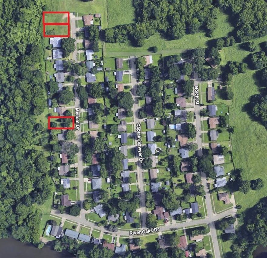 These lots are located in Anderson Island in Shreveport, in a cute secluded neighborhood. 3 vacant lots for sale, 2 side by side on corner next door to 2436 Mecom, , 1 lot beside 2522 Mecom. each lot is $11,700. 
Can be sold individually or all together, $35,100.