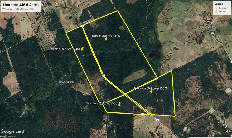 Another great hunting property here!!! 4 tracts with FCR 141 splitting the group.  About 80 percent timber with cuts throughout for numerous hunting spots.  One tract has long pond for duck hunters and the rest for deer and hog.  Deep creek in the North half for even more hunting locations.  This is one of just a few properties with this type of big game possibilities.  There will be deed restrictions for no solar or subdivisions.