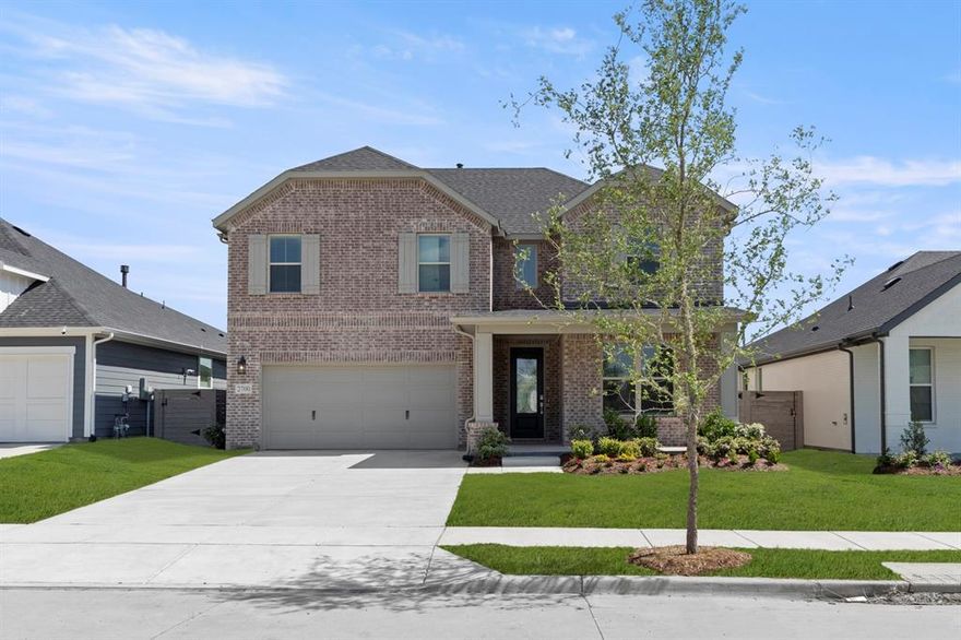 MLS# 21193353 - Built by Tri Pointe Homes - Ready Now! ~ The Emery at Discovery Collection at Painted Tree features 5 bedrooms, 4 baths, a luxury kitchen, and a primary suite with bay window. Highlights include Bedroom 5 with full bath, a media room, 8-ft doors, and open stair rail at the first floor —blending style and everyday functionality.