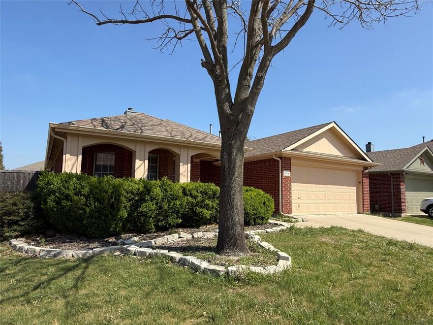 Welcome to this beautifully updated single-story home in a prime McKinney location, offering convenient access to Highways 380 and 121. With 3 bedrooms and 2 full baths, this move-in ready residence combines stylish updates with comfortable living.  Step inside to discover fresh interior paint throughout, including ceilings, doors, trim, and baseboards, creating a bright and cohesive feel.  The spacious kitchen is a standout feature, showcasing new quartz countertops, a new sink, and updated cabinet hardware—perfect for both everyday living and entertaining.  The open-concept layout connects the living room, formal dining area, and kitchen, highlighted by a cozy gas fireplace that serves as the heart of the home. New luxury vinyl plank flooring enhances the main living areas and hallway, while brand-new carpet adds comfort to all bedrooms.  The primary suite offers a relaxing retreat with dual sinks, a garden tub, and a separate shower. Two additional generously sized bedrooms share a beautifully updated full bath with quartz countertops and new cabinet hardware.  Additional features include a sprinkler system and security system for added convenience and peace of mind.  Enjoy everything McKinney has to offer, just minutes from shopping, dining, entertainment, golf courses, and parks. Residents also benefit from HOA amenities, including a community pool—perfect for enjoying Texas summers.