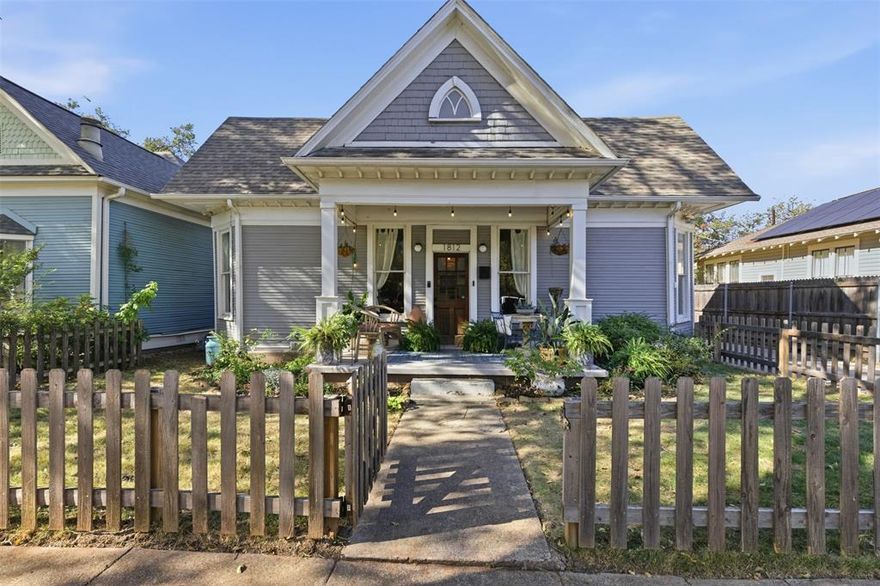 Incredible Fairmount home with cute front porch and an updated guest house! Primary home is 1710 SQFT with 3 beds & 2 full baths. The guest home is an additional 400 SQFT with a full bathroom. The main space features original hardwoods, tall ceilings, and immense natural light throughout. The two living areas and large dining area bring a perfect space for hosting and daily living. The updated kitchen with french door pantry is both beautiful and functional. The enormous primary bedroom includes dual closets and a wall of windows that make the space bright and peaceful. The two other bedrooms are great for kids, guests, or as offices and hobby rooms! Both bathrooms have been wonderfully updated. Every space brings elevated sophistication to the historic home. On top of all that the newer roof, HVAC, water heater, and spray foam insulation give confidence and security. Does this home have it all? Many are saying it does!