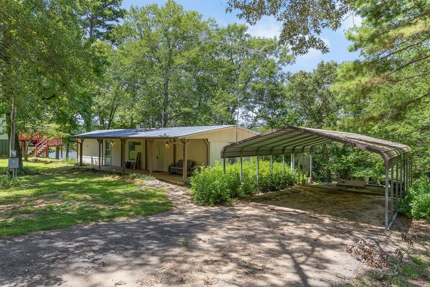 Looking for that Perfect water front home or AirBNB investment opportunity with direct access to Lake Bob Sandlin!  Two bedroom one bath remodeled single wide with nicely added on living area and lots of windows and a fireplace.  Open kithen and living area makes it great for those family visits or just a place to get a way and relxax at the lake.
Two car detached carport and big backyard. 
There is an additional home that can be sold with this home MLS 21009783