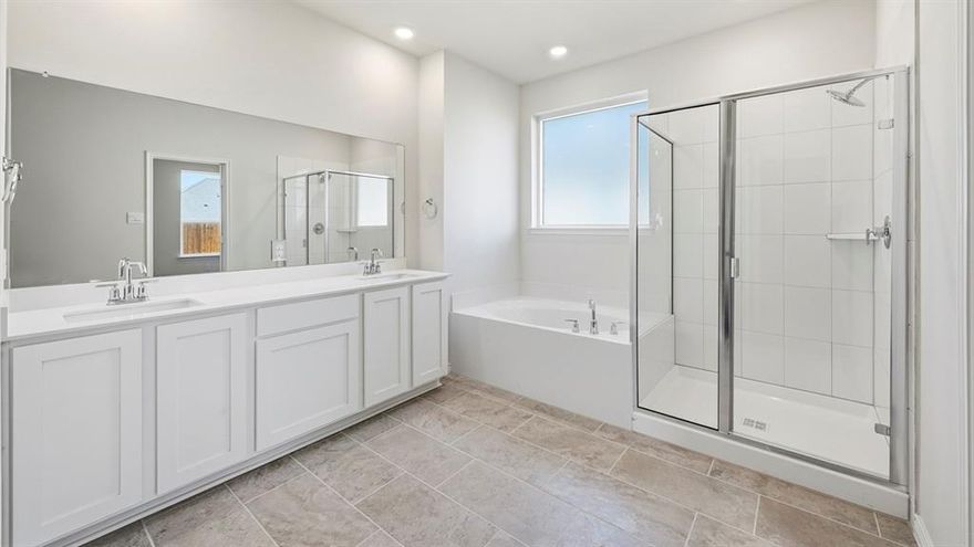 New Construction home by D. R. Horton Homes. Open and smart layout complimented by the features your buyers are requesting: gas fireplace, double sink vanity and tile shower surrounds, separate tub and shower, walk in pantry and covered back patio.