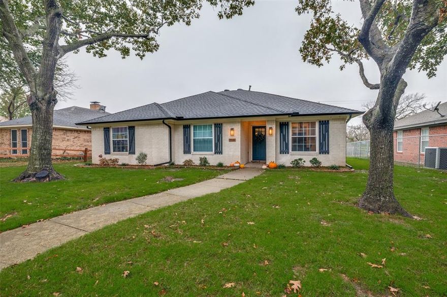 Welcome to this lovely 3 bedroom, 2 bath home in an established neighborhood with beautiful TREES in the heart of Wylie! Gather in the huge family room with fireplace and floating shelving. Enjoy the second living area perfect for all the extra toys and hobbies! Updated primary bathroom with double vanities, jetted tub, separate shower, and separate closets! Secondary bedrooms with walk-in closets. Custom details throughout like shiplap wainscoting and exposed brick make this home quaint and cozy! Come see this one today! New roof in October 2025 and hot water heater in April 2023.