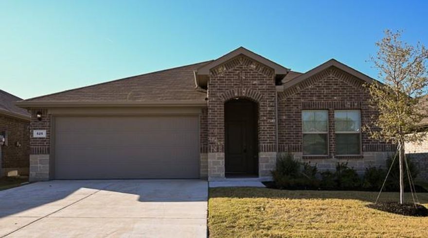 Built in 2023, Move-in ready! Have a beautiful home in Sculptor’s Park Springtown! 4 bedroom, 2 Bathroom, Modern open concept with spacious Living opening to Dining, Granite countertops, and Walk-in Pantry. Covered front porch and back Patio, 6 foot wood privacy fenced backyard. · Client must view the property before applying online. (tenants need to attach supporting docs via online app). $60 application for applicants 18+. Application fee is non- refundable. $150 admin fee due at lease signing. Security deposit $2095. Owner has final approval. All information is deemed reliable but not guaranteed - Tenant and or Tenant's agent to verify all information within the listing included but not limited to square footage and schools.