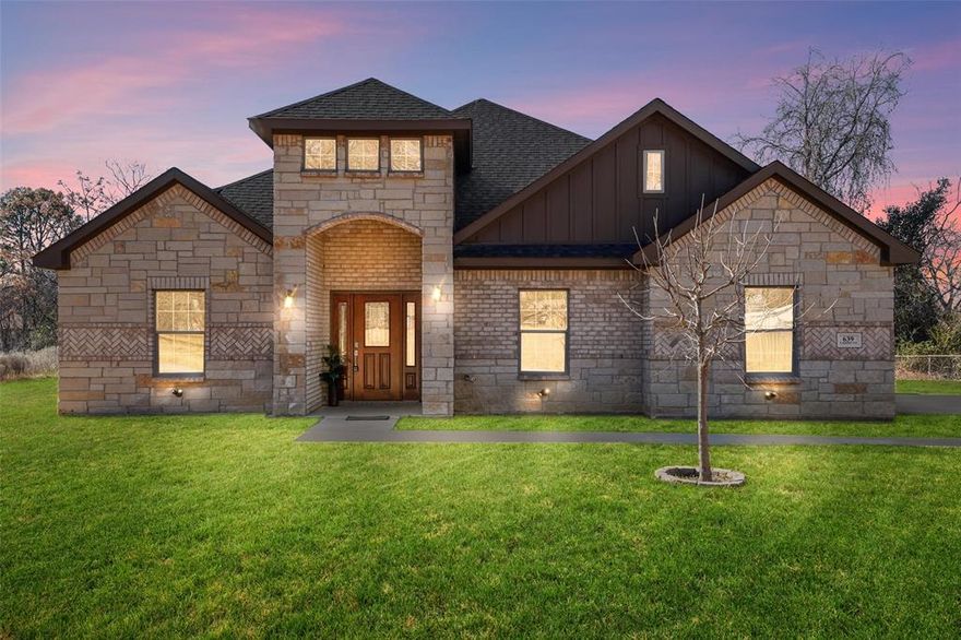 FENCE can be added if wanted NEVER LIVED IN NEW CONSTRUCTION. JUST minutes from Cedar Creek Lake and all the beauty and recreation it offers. Located approximately two to three minutes from the water, this brand new construction home has never been lived in and offers the rare opportunity to own a fresh, move in ready property near the lake while enjoying the privacy of an oversized lot.  Situated on a generously sized homesite, this property provides flexibility and freedom that is hard to find. Whether you envision a backyard oasis, outdoor kitchen, play area, or entertaining space, the oversized lot gives you endless possibilities. Enjoy peaceful evenings, weekend gatherings, and the convenience of having room to grow.  Inside, this five bedroom, three bathroom home features an open concept layout designed for modern living. Natural light fills the main areas, creating a bright and welcoming atmosphere from the moment you walk in. The living room flows seamlessly into the kitchen and dining area, making it perfect for hosting family and friends.  The kitchen offers ample cabinetry, generous counter space, and a layout that keeps you connected to the heart of the home. The primary suite provides a private retreat with a well appointed ensuite bathroom and spacious closet. Additional bedrooms are ideal for guests, a home office, or a growing household.  Located in a desirable neighborhood with convenient access to local shopping and dining, 639 Legendary Lane combines new construction, lake proximity, and oversized lot living all in one exceptional opportunity.