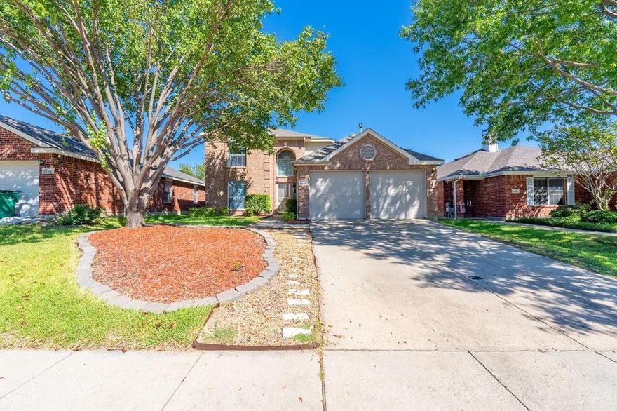Home is 2227sqft with 3 bedrooms, 2 and a half bathrooms, a study, and an oversized Gameroom.  Home is just steps from a Mckinney city park with a walking trail, play equipment, & splash pad. Brand new stainless steel appliances & tons of counter space in the kitchen. New wood and tile flrs throughout home. Beautiful floor to ceiling stacked stone fireplace & mantel. New board on board fence with lush grass, yard is recently landscaped.
