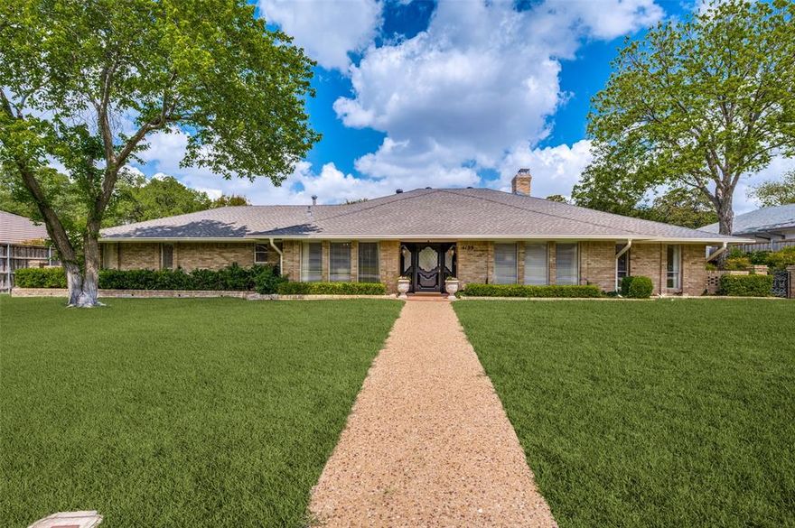 Tucked within the highly sought-after private school corridor, this stunning home offers more than just a place to live—it delivers a lifestyle defined by comfort, connection, and quiet luxury. With convenient access to dining, shopping, and major highways, everything you need is moments away, while the home remains your private retreat. Step inside to discover an expansive, light-filled layout designed for both everyday living and effortless entertaining. Formal living and dining spaces flow seamlessly into the heart of the home—where the kitchen, breakfast area, and expansive main living areas come together to create a warm, inviting atmosphere perfect for slow mornings and memorable evenings. The gourmet kitchen, featuring a gas cooktop island, built-in appliances, abundant storage, and beautiful natural light—designed to inspire both casual meals and culinary creations. An expansive sized laundry and pantry area adds exceptional functionality and storage. Thoughtfully designed, the floor plan offers the perfect balance of togetherness and privacy. The primary suite is a true serene escape, complete with a spa-like ensuite featuring a freestanding soaking tub, separate shower, and elegant modern finishes. Two additional bedrooms with a bath provide comfort for family or guests, while a split fourth bedroom offers an ideal space for visitors, teens, or a private office. A third spacious living area overlooks the lush backyard and sparkling pool, creating the perfect setting for entertaining or relaxing at home. Outdoors, expansive patio spaces invite everything from lively gatherings to quiet evenings under the stars. An oversized two-car garage and generous motor court ensure ample parking for both residents and guests. Blending timeless style, flexible living spaces, and an unmistakable sense of home, this property is not just move-in ready—it’s ready to be lived in, loved, and filled with lasting memories.