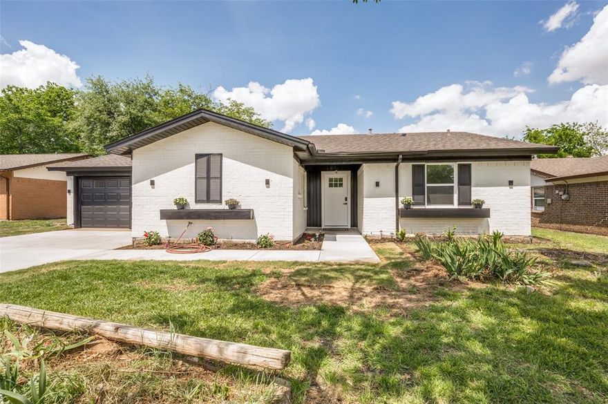 MULTIPLE OFFERS RECEIVE - HIGHEST AND BEST BY TOMORROW 05-05 12PM ---- WELCOME TO 1409 SOUTHMOOR DRIVE in the ever growing city and WORLD CUP READY ARLINGTON, TX! When we mean LOCATION, we really mean LOCATION LOCATION LOCATION! Just 7 minutes away from the Internationally known AT&T Stadium, 7 minutes from Globe Life Stadium for the TEXAS RANGERS and 9 minutes from Hurricane Harbor and Six Flags Over Texas. The FUN never stops! Not to mention Nationally Known Engineering, Nursing and Business University of Texas at Arlington (UTA) only 5 minutes away for any college students who would like to rent every semester or year! The options are unlimited! NOW, let's talk about the beautiful home! Recently remodeled and READY TO MOVE IN! This beautiful home is 3 bedrooms 2 baths with an open concept layout for the kitchen and living room for those 2026 World Cup gatherings and birthday parties for the families. New gas stove installed, along with beautiful granite countertops combined with the tile backsplash giving to kitchen the simple but elegant aesthetics wanted in all homes! The bright vinyl flooring allows the aesthetically pleasing accent wall to stand out with the mounted fireplace to finish the final living room touch for a warm welcoming gathering for the family to enjoy their time, through the whole year! Please also enjoy the beautiful updated in the rooms and bathrooms. Also in the exterior you will notice the driveway has been completely renewed and very well installed to not have to worry about spending money to fix or repair and the exterior lights across the front of the house give it the new home on the block look especially at night! Don't miss your opportunity to MOVE IN this READY TO MOVE IN HOME and enjoy all the surrounding family entertainment, restaurants and nightlife, PLUS the WORLD CUP! AGENTS bring your buyers and their offers! THIS HOME WILL NOT LAST LONG!