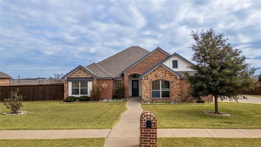 Well-maintained 4-bedroom, 2-bath home in Ferris, TX offering 2,004 sq ft of functional living space on a generous .361-acre lot. Built in 2017, this home features a practical layout with decorative lighting, comfortable living areas, and thoughtful details throughout. Enjoy outdoor living with a covered back patio and outdoor kitchen, ideal for entertaining, weekend gatherings, or relaxing in the spacious backyard. The large lot provides room to spread out while still being conveniently located with easy access to I-45, making commuting to Dallas and surrounding areas simple. This move-in ready home combines space, outdoor amenities, and a well-kept interior—an excellent option for buyers seeking a balance of comfort, functionality, and location in Ellis County.