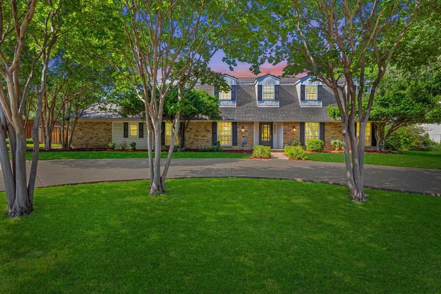 Set on nearly half an acre in the established Northwood Hills neighborhood of Far North Dallas, this property pairs classic character with meaningful improvements and future potential. Known for mature trees, spacious lots, and a central location, Northwood Hills continues to attract buyers who value space, privacy, and neighborhood longevity.

Inside, defined living spaces create a comfortable flow between gathering and quiet areas, anchored by warm wood and brick flooring. Natural light moves easily through the home, complemented by fresh interior paint and updates that respect the home’s original charm. The kitchen offers timeless cabinetry, updated appliances, and finishes that feel cohesive with the home’s character.

Major structural components have already been addressed. Foundation work has been completed with a warranty in place, and the cast iron sewer lines have been replaced, giving buyers confidence on two of the most significant items in a home of this era.

Outdoors, the oversized lot framed by mature oaks offers flexibility for entertaining, gardening, expansion, or simply enjoying the privacy that larger North Dallas parcels provide. Lot sizes like this are increasingly rare to find.

Conveniently located in Far North Dallas with quick access to major corridors, dining, and shopping, this property delivers location, land, and long-term upside.

Offered as-is, presenting a strong opportunity for buyers seeking space, character, and key improvements already completed in one of North Dallas’ most established neighborhoods