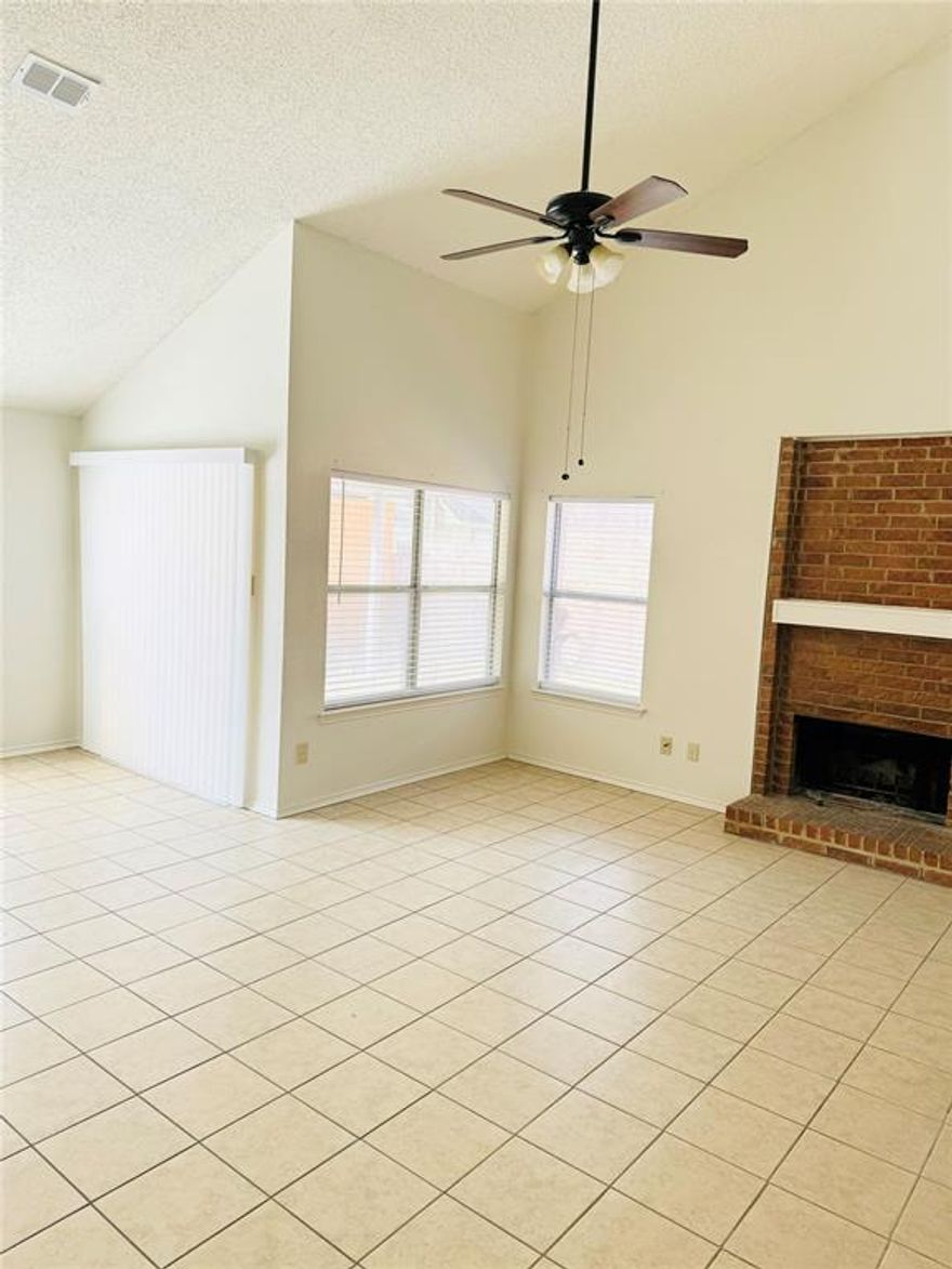 4 bedroom home in Garland!!!! This home is located in the Shalain Village subdivision. Charming two story. The living room features brick fireplace, ceramic tile and vaulted ceilings. (fireplace is decorative only)  Formal dining. The kitchen comes with electric range, dishwasher, and eat in dining space. All bedrooms are located upstairs. Large primary with full primary bath. Great additional size bedrooms. Two car front entry garage. One year lease. Pets OK with owner approval. $750 for two. $500 for one.  This property has gas service.