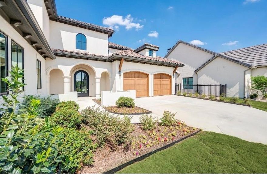 Welcome to this exquisite 4-bedroom, 6-bathroom home nestled in the premier Montrachet neighborhood of Fort
Worth. This residence showcases an elegantly designed floor plan. The grand open-concept kitchen effortlessly
transitions into a generously sized family room, distinguished by a dramatic 16-foot sliding glass door that opens to a
luxurious outdoor living space complete with a charming fireplace. Featuring a sophisticated butler's pantry, expansive
living areas, and game room upstairs.The versatile front study offers a serene and private workspace, ideal for remote
work, and can effortlessly be transformed into an additional bedroom or refined living area.This prestigious community
features over 50 acres of meticulously landscaped grounds, adorned with picturesque hiking and biking trails. This
residence effortlessly blends opulent luxury with exceptional recreational amenities, making it an absolute must-see.