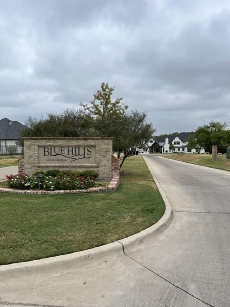 Country and peaceful living at its finest in this well sought after Blue Hills subdivision in Van Alstyne. Wonderful treed 1.27 acre lot in Blue Hills Development ready for you to build your dream home. The impressive feel of the neighborhood is noticeable as soon as you go through the lovely entrance. The expansive trees, creeks and topography of the subdivision provide a peaceful, inviting setting ideal for building your new home. Developer and HOA need to approve your builder and builder plans. See the attached restrictive covenants in attachments.
