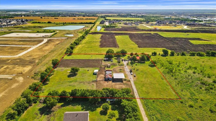 INVESTORS, LOOK NO FURTHER! THE NEXT HOT SPOT in the ever growing City of Mansfield. The possibilities are
endless. This great 5 acres will sit perfectly on the corner of 2 minor arterial roads just south of the New M3 Ranch and
west of the new Bird Song subdivision. This 5 acres is Zoned PR (Pre-Development) in the City of Mansfield which
allows this land to be developed for residential, commercial or industrial purposes. This zoning classification does not
infer any specific indication of future land uses other than its projection for some form of residential, commercial or
industrial development. Please review documents in the transaction desk for projects and developments that are
currently being developed right next to this property.  Aerial Video in Virtual Tours.