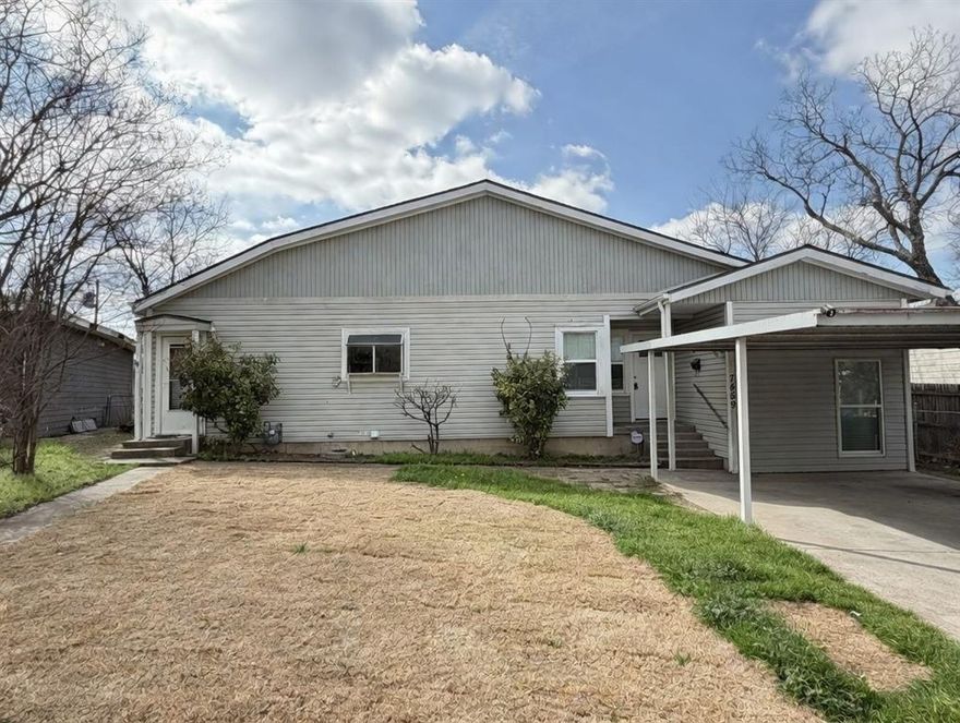 Welcome to this charming 4 bedroom, 2 bath single-family home on a cul-de-sac in a convenient Fort Worth location! This large 1,702 sq ft residence sits on a generous 8,450 sq ft lot and offers great potential for buyers ready to add their personal touch.
Step inside to find fresh updates including brand-new flooring throughout and all-new energy-efficient windows for improved comfort and lower utility bills, roof is 2023, water heater is 2022!
The layout provides ample space with four bedrooms and two living spaces —perfect for families, guests, or a home office—and two full bathrooms. Additional highlights include a storm shelter for peace of mind during Texas weather, a cozy back porch for relaxing outdoors, a carport, and two medium-sized storage units for extra organization.
While the home shines with these recent improvements, it offers opportunity for cosmetic updates to truly make it your own—think paint, fixtures, or modern finishes to boost its value even further.
Location is a major win: Just 3 miles from Hulen Mall, 2 miles from Benbrook, and a quick drive to vibrant Downtown Fort Worth. Enjoy easy access to The Shops at Waterside featuring Whole Foods, REI, and a variety of dining options.