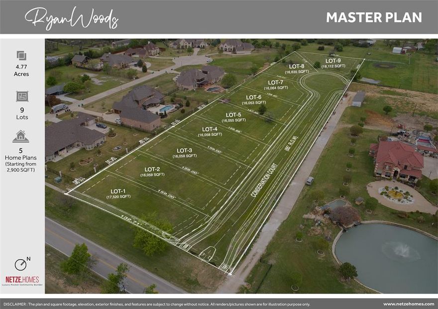 Design and build with Netze homes on this premium lot in Ryan Woods. Streets and utilities in place. Ideal for a Luxury semi-custom home in a fully developed neighborhood. No MUD and PID. Great school and easy access to I-35.