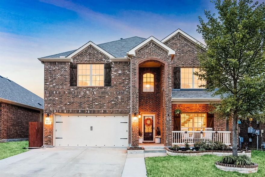 North-facing and zoned to highly sought-after Prosper ISD, this thoughtfully updated home in The Highlands at Westridge offers the location, layout, and livability today’s buyers are looking for. Designed for daily comfort and easy entertaining, the home features light-filled living spaces with a warm, cohesive feel throughout. The main living area is anchored by a cozy fireplace and flows seamlessly into the kitchen and dining spaces, creating an inviting environment for both everyday routines and gatherings with family and friends. The kitchen balances style and function, offering ample storage, generous prep space, and thoughtful touches that make it equally suited for busy mornings or hosting. The primary suite provides a comfortable retreat with a calm, finished feel, while additional bedrooms offer flexibility for guests, work-from-home needs, or play. Upstairs, a dedicated media room creates a true second living space, perfect for movie nights, game days, or relaxing at the end of the day; adding versatility that sets this home apart from many others in the area. Out back, the yard is designed to be used. An extended patio and shaded pergola create space to relax or entertain, while the playset and landscaped pathways make the backyard functional for all stages of life. Located next to Prestwyck Park and within walking distance to the community pool, trails, and neighborhood amenities, this home offers the kind of setting where neighbors gather and daily life feels connected. Combined with top-rated Prosper ISD schools and a recent price improvement, this is an exceptional opportunity for a north-facing home in one of McKinney’s most desirable communities.