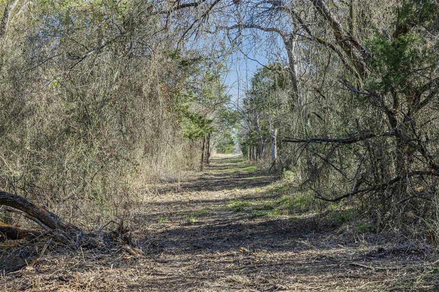 This 10-acre tract features gently rolling terrain with over 10 feet of elevation change, creating a highly usable landscape. The property includes a diverse mix of hardwoods and native trees, including post oak, live oak, cedar elm, winged elm, and hackberry. Scattered clearings provide space for grazing, food plots, or potential homesites, while denser wooded areas offer excellent wildlife cover and added privacy. Soils consist primarily of sandy loam and Blackland clay. Lavender Acres is not currently fenced, as the seller anticipates the possibility of a buyer purchasing additional acreage. The seller is open to splitting fencing costs, dependent on the terms of the offer. Electricity is available at the road or on the neighboring tract. Nearby water wells range from approximately 110 to 550 feet in depth and typically produce yields between 5 and 40 gallons per minute.