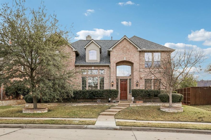 Welcome to this beautifully maintained 4 bedroom, 3.5 bathroom, 4,100 sq ft home in the heart of Frisco, offering an exceptional blend of comfort, functionality, and long-term value. This two-story residence features three spacious living areas, a formal dining room, a dedicated office, and a breakfast nook, creating the perfect layout for both everyday living and entertaining. The open, oversized kitchen is equipped with plentiful wood cabinetry, stainless steel appliances, and granite countertops, seamlessly flowing into the main living area. The desirable hardwood floors throughout downstairs add warmth and elegance, and the home remains with strong structural integrity and a newer roof installed in November 2022, providing peace of mind for years to come. The primary suite offers a true retreat, featuring a walk-in closet and an ensuite with ample countertop space, a separate shower, and a relaxing garden tub. Upstairs, enjoy a dedicated media theater room, perfect for movie nights and entertaining. Located in a highly desirable community known for active neighborhood events and family-friendly amenities, this home sits just minutes from PGA Frisco (world-class golf destination and headquarters), Lake Lewisville, and the highly anticipated Universal Kids Resort ($550+ million development opening 2026) making it an incredible opportunity for both lifestyle and future appreciation. With easy access to Dallas North Tollway, University Drive, PGA Parkway, and Teel Parkway, shopping, dining, and entertainment, this home offers the perfect balance of comfort, convenience, and future growth potential.