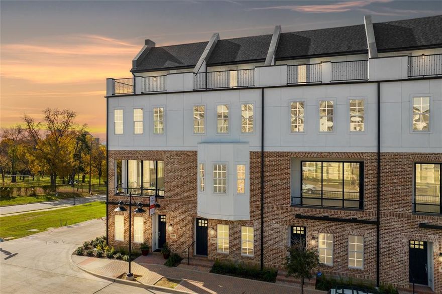 MOVE-IN READY NEW CONSTRUCTION! Experience elevated living in this exquisite 3-bedroom, 3.5-bath townhome by InTown Homes, thoughtfully designed for both luxury and entertaining. The main living area is bathed in natural light, boasting soaring 12-foot ceilings, elegant 5-piece crown molding, and a 10-foot sliding panel door that opens to a private balcony. The gourmet kitchen features Fisher & Paykel appliances, sleek quartz countertops, a designer tile backsplash, and upgraded stacked cabinetry for a polished look. The primary suite is an ideal space to unwind, complete with a spa-inspired bath offering a drop-in tub, walk-in shower and an expansive walk-in closet. Sustainable engineered hardwood floors throughout add warmth and sophistication, while the rooftop terrace serves as the perfect venue for hosting guests. Located near the Dallas Medical District and Oak Lawn, this home provides unparalleled convenience with easy access to major thoroughfares and vibrant neighborhoods. PLEASE VISIT THE MODEL HOME AT 4645 NEW WATER LN FOR ALL OPEN HOUSES.