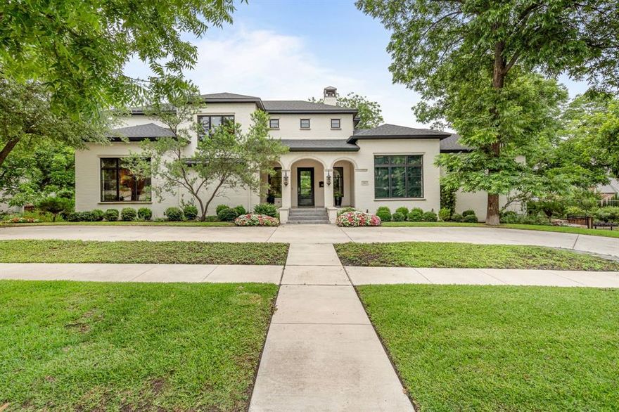 Sophisticated designer home located on a double lot in the coveted Park Hill neighborhood. Discover the epitome of luxury at 2413 Lofton Terrace! This exquisite residence encompasses 6,596 square feet of luxurious living upgraded by a renowned designer featuring five expansive bedrooms, each equipped with its own private bathroom, two half baths and several entertaining spaces. The main level lives like a single level residence. The private primary suite is conveniently located on the first level, offering a peaceful sanctuary adorned with spa-like bathroom complete with soaking tub, dual vanities, and dream walk-in closet. The chef's kitchen showcases stunning premium marble countertops and integrates seamlessly with the family and formal dining rooms—ideal for both intimate dinner parties and grand celebrations. Upstairs, there are 3-ensuite bedrooms. This private home extends its luxury outdoors with thoughtfully designed living space complete with terrace overlooking the lush grounds, pool, and covered patio with fireplace providing an idyllic setting for entertainment or relaxation. Other exceptional features include lower level family room with kitchenette, multipurpose utility room with dishwasher, secondary primary suite, private office, fitness room, bougie lounge, and oversized 3.5-car garage with additional parking. Enhanced by high-quality upgrades, spectacular outdoor living spaces, and incredible treetop views - this Park Hill home provides a seamless blend of luxury and functionality. Positioned minutes from Colonial Country Club, TCU, and the Fort Worth medical district, this residence offers unparalleled access to Fort Worth’s finest conveniences.