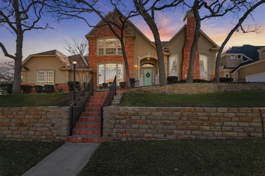 Perched on beautiful elevated lot in the rolling hills of highly sought after highland shores, this custom New Haven home offers timeless architecture, cathedral ceilings, and the distinctive craftsmanship the builder is known for. The spacious floor plan features a large open kitchen, four bedrooms a game room, two staircases, two fireplaces and a large private library which includes secret door with a safe inside that remains with the home. The oversized primary suite provides a comfortable retreat while the charming screened in sunroom creates a perfect space to relax and enjoy the peaceful surroundings. The spacious kitchen and breakfast area provide an inviting setting for everyday living and entertaining that flows into the sunroom creating a light filled space to relax and enjoy the peaceful surroundings. The backyard is a true highlight, beautifully landscaped and is an exceptionally quiet outdoor setting with space to entertain or unwind. While many of the home's original architectural features and finishes remain showcasing the quality of this custom design, it is a perfect canvas for a buyer to update, personalize and make it their own. Brand new carpet has just been installed throughout providing a fresh start for the next owner. Positioned on a desirable hillside lot with excellent curb appeal and a side three car garage, the property captures the charm and natural beauty that make Highland Shores one of the most sought after communities near the lake. Located just minutes from shopping and dining, residents of Highland Shores enjoy miles of scenic walking trails, parks, community pool, club house, pickleball and tennis.