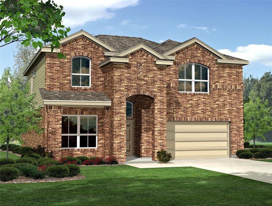 Builder's former model home now for sale. Like new and never lived-in. Final opportunity in D.R. Horton's master planned community Trails of Elizabeth Creek in North Fort Worth and Northwest ISD! Gorgeous open concept two Story 4-3.5-2 Redrock Floorplan-Elevation C, with a quick estimated Spring completion. This home is located conveniently near the front entrance to the community, and just across from the community amenity center, pool and playground. Spacious Living opens to Chef's Kitchen with Island, Pendant Lights, Quartz countertops, tiled backsplash, Stainless Steel Appliances, Gas Range and walk-in Pantry.  Split Bedroom arrangement with Primary Bedroom down, two sink Quartz topped Vanity, garden tub, walk-in shower, and walk-in Closet. Study downstairs; Huge Game room, three Bedrooms and two full Baths with Quartz vanities upstairs. Luxury vinyl flooring at Entry, Halls and wet areas plus America's Smart Home Technology. Front exterior Coach Lights, High-efficiency HVAC and Gas Tankless Water Heater. Covered back Patio, Landscape Package with full sod, Sprinkler System. Community Pool, Cabana, Park, Tot Lot and Lazy River. Near I-35W, 114, TMS, Shops, Dining and more!