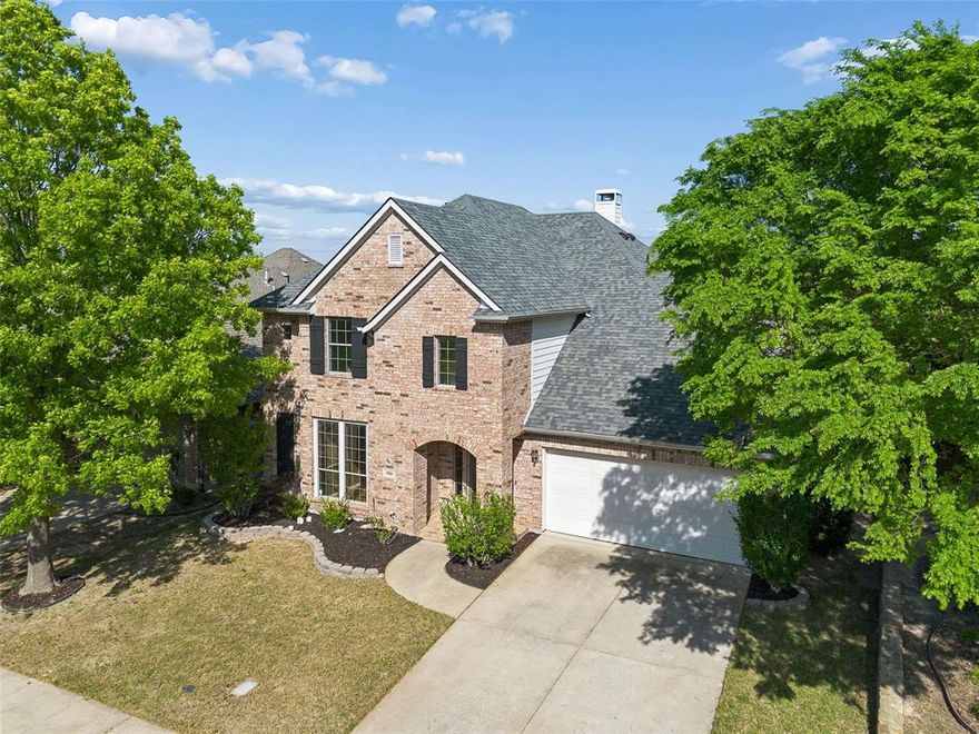 Welcome to 1908 Canyon Wren Dr, a beautifully crafted home built by Darling Homes, where timeless design meets everyday functionality in the highly sought-after Stonebridge Ranch community, zoned to top-rated McKinney ISD. Known for quality construction and thoughtful layouts, this 4-bedroom, 3.5-bath residence offers a seamless blend of comfort, elegance, and livability. Inside, you’re greeted by a light-filled living space anchored by wrap-around windows, a cozy fireplace, and brand-new tile flooring that creates a clean, modern aesthetic. The open-concept design flows effortlessly into the kitchen, where granite countertops, a walk-in pantry, and an eat-in bar make it ideal for both daily living and entertaining. The main-level primary suite provides a private retreat, while three additional bedrooms upstairs offer flexibility for family, guests, or additional living space. A dedicated home office with French doors and crown molding adds both function and sophistication for today’s work-from-home lifestyle. Step outside and experience your own private oasis. The backyard is designed for relaxation and entertaining, featuring a sparkling pool, raised spa, lush landscaping, and an expansive patio that creates a true resort-style setting. Beyond the home, Stonebridge Ranch delivers an unmatched lifestyle with access to resort-style pools, scenic parks, playgrounds, tennis courts, golf, and miles of trails. Combined with close proximity to shopping, dining, and major commuting routes, this location offers both convenience and community. This is more than a home, it’s a lifestyle opportunity in one of McKinney’s most desirable communities.