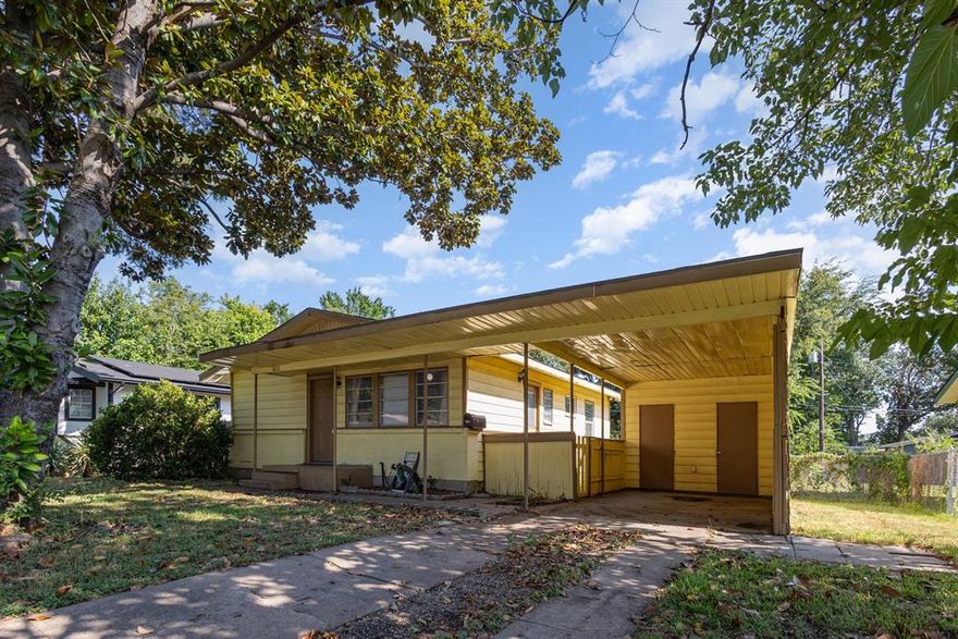 2.9% Assumable FHA! Cozy Ranch-Style Home in Smithwick Neighborhood – Perfect blend of charm, updates, and convenient access to Garland amenities. Cul-de-sac location with a covered carport, storage shed, and generous fenced backyard – ideal outdoor space for relaxing or gardening.