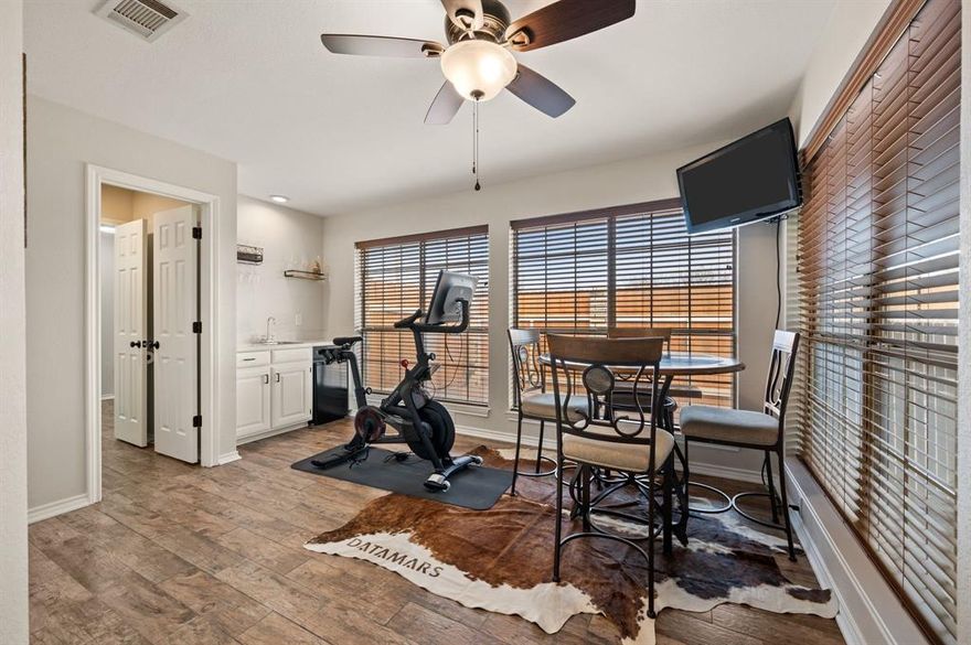 Well-maintained single-story home located in the lake community of Runaway Bay near Lake Bridgeport. This spacious home features a large living area with vaulted ceilings and a beautiful brick fireplace that creates a warm focal point. The open layout flows into the dining area and kitchen offering stainless appliances, generous cabinet storage, and a functional breakfast bar.

The oversized primary suite provides a relaxing retreat with dual vanities, soaking tub, separate shower, and walk-in closet. Secondary bedrooms offer flexible use for office space, hobbies, or additional living needs.

Enjoy the enclosed sunroom overlooking the backyard, perfect for relaxing or entertaining year-round. Additional highlights include new HVAC March 2025, updated carpet, texture, paint, fixtures, WiFi garage door opener, and roof replaced in 2021.

Located just minutes from Lake Bridgeport, perfect for boating, fishing, parks, and dining with convenient access to Decatur and surrounding North Texas communities.