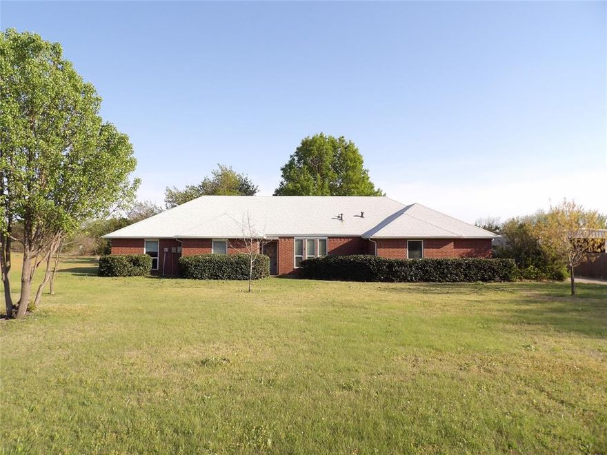 Bring your vision to create your dream home.  House has 4 bedrooms and good bones!  Recent updates roof, and HVAC. Generous 2.06 acres lot to build your backyard oasis. Split bedrooms, huge living room with a fireplace, second living room or dining room your choice! Separate laundry room and oversized garage with a workbench.  Minutes from Shackelford Elementary. Close to all the New Restaurants, Tom Thumb and BJ's Warehouse on the Northside of Waxahachie.  Seller will do a Flooring allowance.  Don't miss the opportunity to add instant value!
