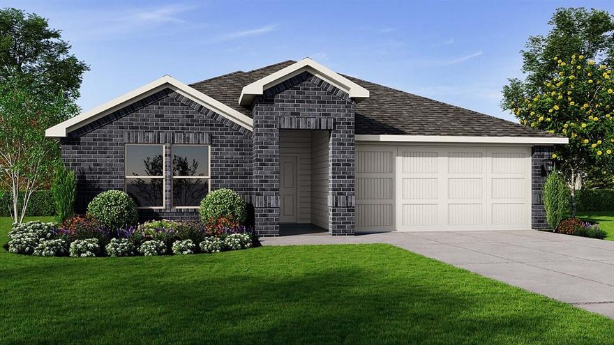 D.R. Horton is now selling in the new phase at their fabulous community of Eagle Creek in Denton and Denton ISD!! Gorgeous open concept single Story 4 bedroom, 2 bath Kingston Floorplan-Elevation D, with an estimated Summer completion. Large Chef's Kitchen with seating Island, Quartz countertops, Pendant lights, abundant Cabinets, tiled Backsplash, built-in stainless steel Appliances and wide Pantry. Spacious Living and luxurious main Bedroom at the rear of the Home with dual sink Vanity, over sized Shower, Linen Closet and walk-in Closet. Quartz Countertops in Kitchen and vanities in both Baths. Designer Pkg including Luxury vinyl flooring at Entry, Halls, Living, Kitchen and Wet areas plus America's Smart Home Technology. High-efficiency SEER HVAC System, Tankless Water Heater, covered back Patio, full gutters, front Coach Lights, 6 foot fenced backyard, landscape Pkg with full Sprinkler System and more! Community Playground, Club House and Pool. Close proximity to Downtown Denton, UNT, TWU, The Square, Rayzor Ranch Town Center and Restaurants, I-35E & I-35W.