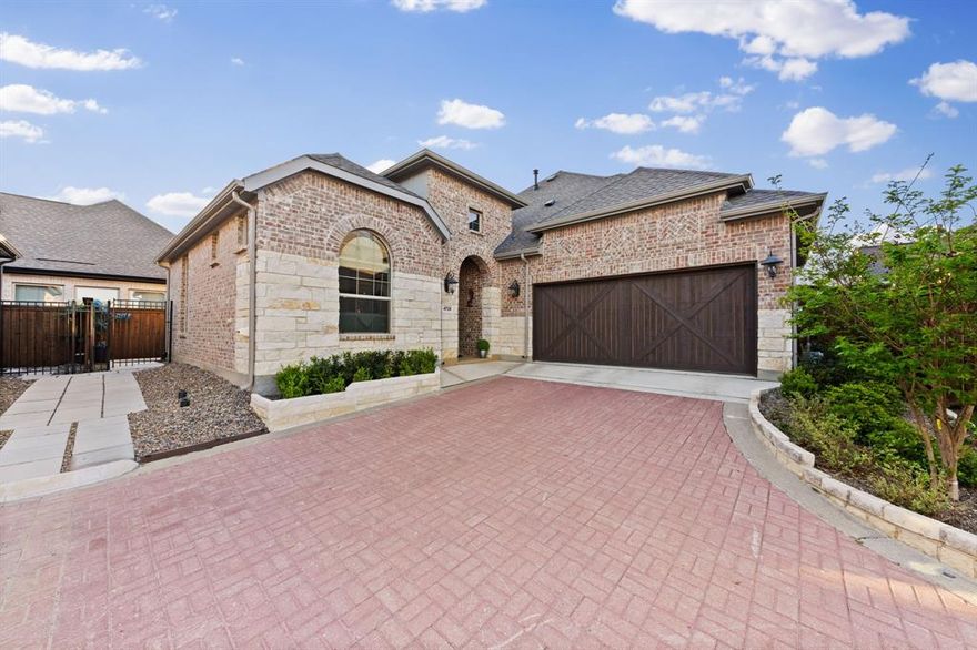Welcome to maintenance free luxury living in the Elements at Viridian, Arlington’s premier 55+ active adult community, with access to both Elements AND Viridian amenities.  LENNAR at MONROE floorplan.  This is a one story 3 Bedroom, 2 Bath home and is 1,868sqft. The kitchen is open into the family room and breakfast nook with a large corner covered patio. Master bed & bath is separate from secondary bed, bath and bedroom study. Includes wood look tile throughout home. GE Stainless appliances. $35,000+ worth of upgrades, including turfed maintenance free backyard and Water Purification System, 8 foot doors, covered patio, fireplace, 42 inch cabinets, LED lighting, wood wrapped garage door, stone and brick elevation. This home is turnkey and move in ready. Enjoy walkable access to Elements’ resort-style amenities, including clubhouses with lounge areas, a fitness center, demonstration kitchen, infinity-edge pool, pickleball courts, putting green, barbecue area, sculpture garden, dog park, and an on-site lifestyle director coordinating social events. Residents also enjoy Viridian amenities, including additional pools, miles of trails connecting to River Legacy Park, and access to Lake Viridian for kayaking, sailing, fishing, lap pool, fitness groups and more. Ideally located in north Arlington with easy access to DFW Airport, shopping, dining, entertainment, and major highways, this home is also just minutes from Globe Life Field, home of the Texas Rangers, AT&T Stadium, home of the Dallas Cowboys, and Texas Live!, placing you near Arlington’s premier entertainment district.