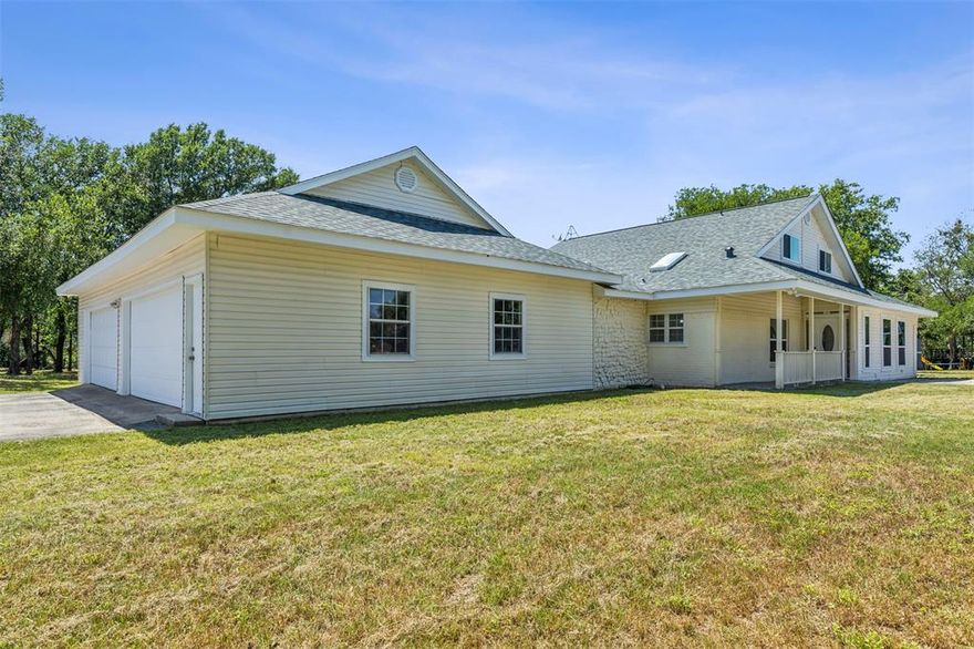 Great Location! Aledo ISD.  Check out this beautifully remodeled home on 1.9 acres. House features 4 large bedrooms, 2.5 baths, a wood burning fireplace, granite countertops, new cabinets, updated bathrooms, large master bath with dual vanity, new shower, and huge walk-in closet. The walkway to the garage from the kitchen is a 9'x9' storm shelter-mud room. Store all of your toys in the oversized 4 car garage. Has plenty of room to spread out and build that dream shop. The seasonal creek in the back offers a ton of privacy and places to explore. Just minutes away from shopping and fun. Only 10 miles to Lockheed Martin.