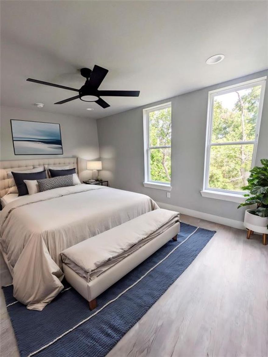 This BRAND NEW 2 bedroom and 2 Bath open floor plan, modern residential community has incredible upside. Walking distance to all the sights and sounds on downtown,  island kitchens, included stackable washer dryer, and premium stainless appliances. GATED community. Five minute commute to Downtown or Uptown. Fridge, Washer & Dryer and Blinds are included.