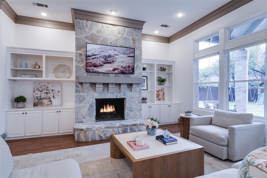 Nestled in Dallas’ Preston Hollow neighborhood, this classically designed estate offers the ideal mix of quality construction, updated finishes, and luxury amenities at an exceptional value. 
Built for entertaining and everyday living, the 6236 SF home has soaring 26-foot ceilings, 3 living spaces, a dedicated home office and gym,
An extensive remodel in 2021 included a new roof, HVAC and countless cosmetic updates. 
The kitchen features quartz counters, dual sinks and dishwashers, built-in Subzero refrigerator, wine fridge, and massive walk-in pantry. 
The oversized downstairs primary suite is truly a sanctuary with vaulted ceilings, abundant natural light, spa-like bathroom and enormous custom closet. 
There's an additional bedroom downstairs plus three up. The upstairs home gym with infared sauna could serve as 6th bedroom if needed. Conveniently located near major highways, Dallas private schools, plus shopping and dining.