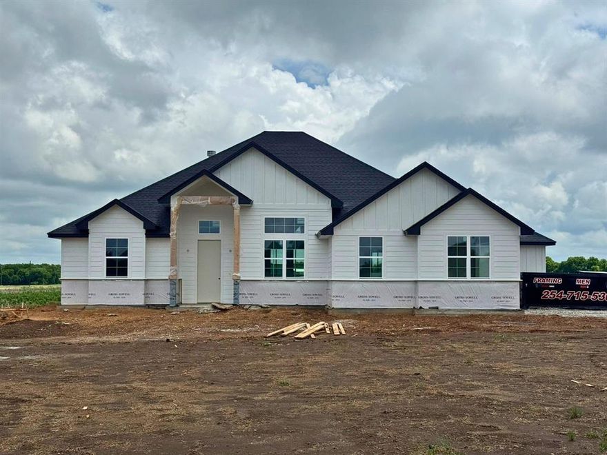 There is something special about being able to watch your future home come to life, and this one offers that opportunity! Situated on nearly 3 acres of land in Midway ISD, this new construction home was thoughtfully designed and includes 4 bedrooms, 3.5 baths, and a dedicated office. For buyers who move quickly, there is still time to choose finishings and add personal touches that reflect your style and vision. Opportunities like this are rare, so do not miss your chance to make this home uniquely yours!